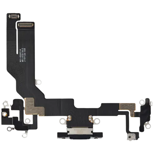 Câble flexible de port de charge compatible avec iPhone 16e / 17e (Premium) (Noir) – Image 4