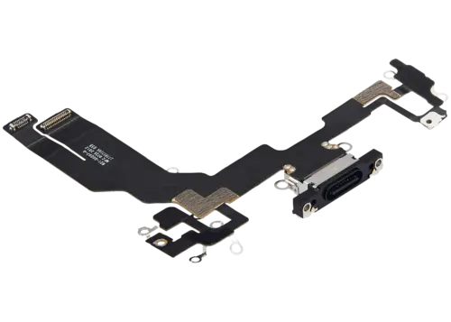 Câble flexible de port de charge compatible avec iPhone 16e / 17e (Premium) (Noir) – Image 3