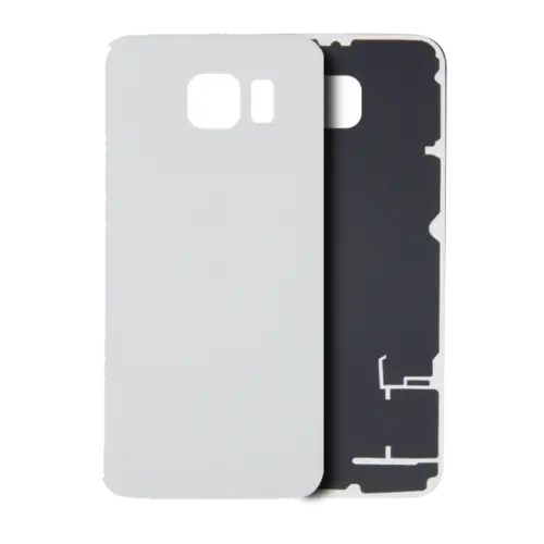 Back Cover Glass For Samsung Galaxy S6 (No Logo) (Aftermarket Plus) (White)