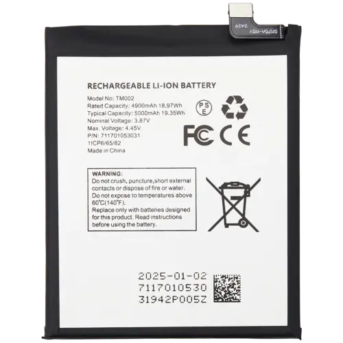 Replacement Battery For T-Mobile Revvl 7 / Revvl 7 Pro / T Phone 2 Pro 5G (TM002)