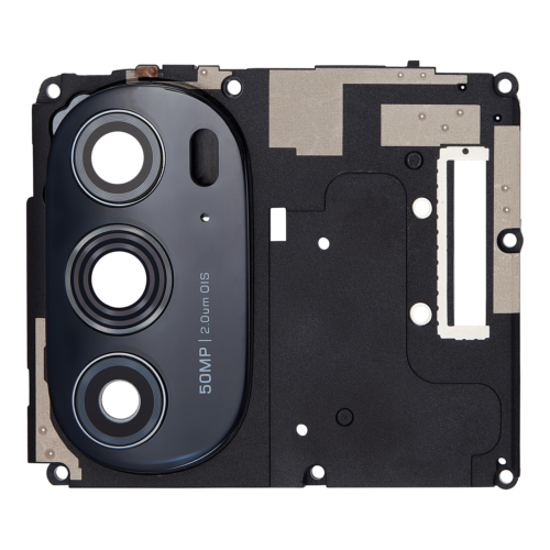 Antenna Cover with Back Camera Lens For Motorola Moto Edge Plus / Edge 30 Pro (XT2201-1/4) / Edge X30 5G (XT2201 -2/6 /2022) (Black)
