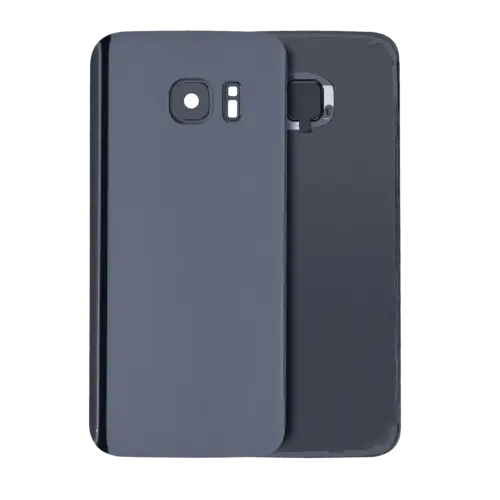Back Cover Glass With Camera Lens For Samsung Galaxy S7 (No Logo) (Aftermarket Plus) (Black Onyx)