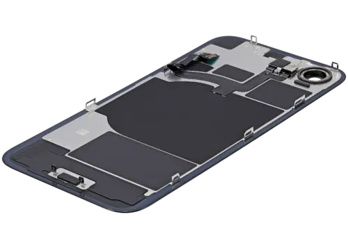 Vitre arrière avec aimant MagSafe, NFC et nappe de lampe torche pour iPhone 16e (Pièce d'origine d'occasion: Grade A) (Noir) – Image 7