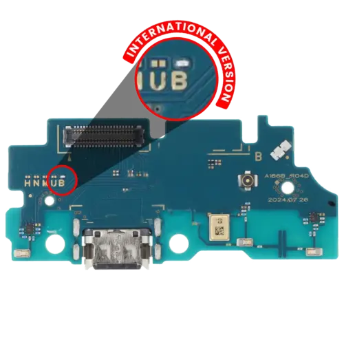 Charging Port With Board For Samsung Galaxy A16 5G (A166B / 2024) (International Version) (Aftermarket Plus)