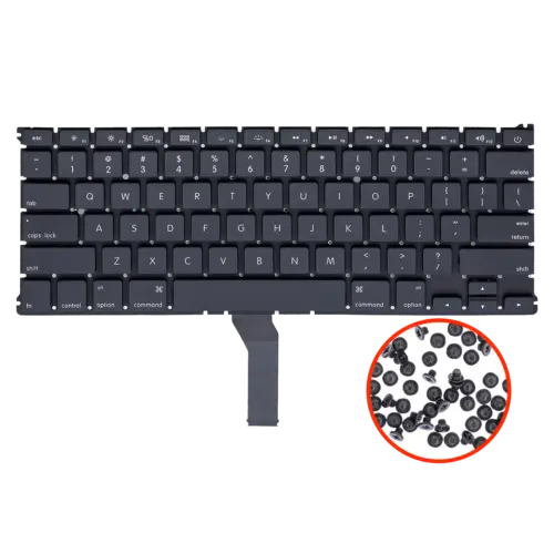 Keyboard W/ Backlight & Screws (US English) For MacBook Air 13" A1466 (2012-2017) / A1369 (2011)