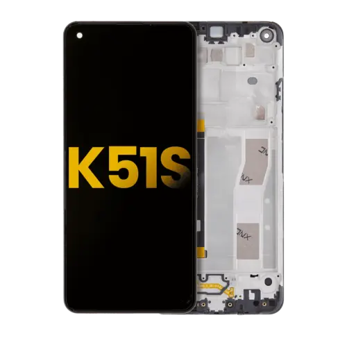 Écran LCD avec cadre pour LG K51S (reconditionné) (toutes couleurs)