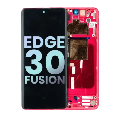 OLED Assembly With Frame For Motorola Moto Edge 30 Fusion (XT2243 / 2022) (Genuine OEM) (Viva Magenta)