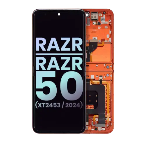 Main OLED Assembly For Motorola Razr / Razr 50 (XT2453 / 2024) (Genuine OEM) (Spritz Orange)