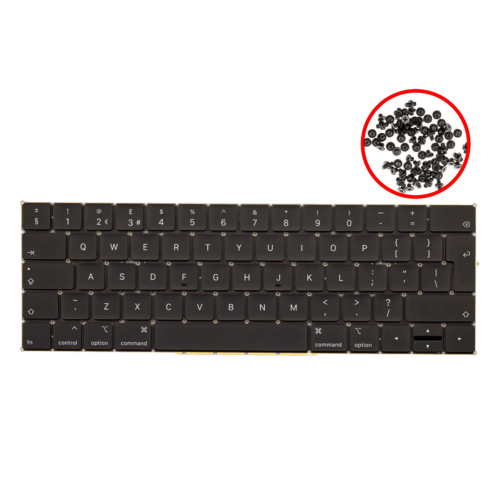 Clavier W/ Backlight & vis pour MacBook Pro 13" / Pro 15" A1989 / A1990 (2018-2019) (UK English)