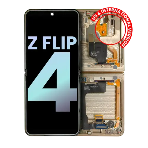 Inner OLED Assembly With Frame For Samsung Galaxy Z Flip 4 5G (US & International) (Service Pack) (Yellow) – Image 5