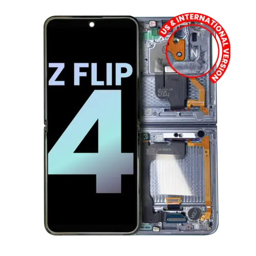 Inner OLED Assembly With Frame For Samsung Galaxy Z Flip 4 5G (US & International) (Service Pack) (Blue)