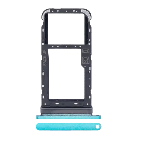 Single Sim Card Tray For Motorola Moto E7 (XT2095 / 2020) (Aqua Blue)