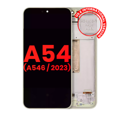 Bloc écran OLED avec cadre pour Samsung Galaxy A54 5G (A546 / 2023) (US & International Version) (compatible qualité supérieure) (Lime)