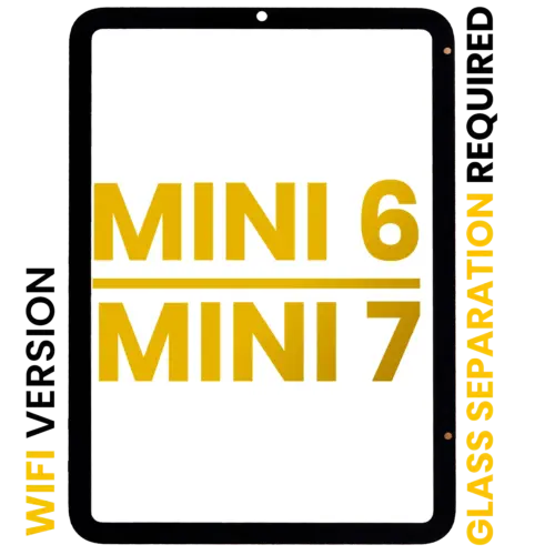 Front Glass For iPad Mini 6 (2021) / Mini 7 (2024) (Glass Separation Required) (WiFi Only) (Premium) (All Colors)