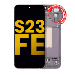 Bloc écran OLED avec cadre pour Samsung Galaxy S23 FE 5G (US & International Version) (reconditionné) (graphite)