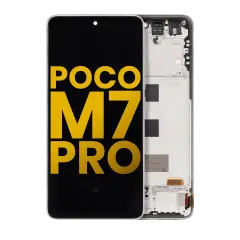OLED Assembly With Frame For Xiaomi Poco M7 Pro 5G (Refurbished) (Lunar Dust)