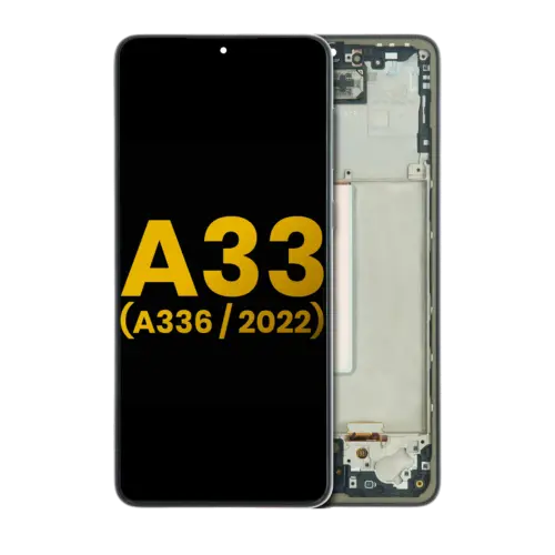 Écran LCD avec cadre pour Samsung Galaxy A33 5G (A336 / 2022) (Remis à neuf) (Noir) – Image 3