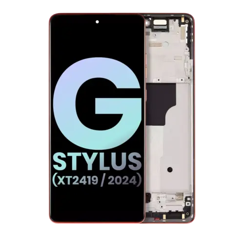 OLED Assembly With Frame For Motorola Moto G Stylus 5G (XT2419 / 2024) (Genuine OEM) (Scarlet Wave)