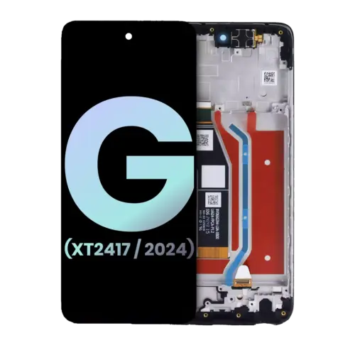 Écran LCD complet avec cadre pour Motorola Moto G 5G (XT2417 / 2024) (Genuine OEM) (Sage Green)
