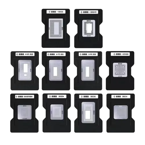 10 in 1 CPU BGA Reballing Stencil Platform Kit For MacBooks (SR40B / SR2EN / SR23G / SSR2C4 / G31428 / SRGM9 / SR32S)