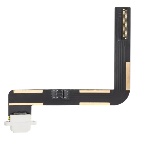 Charging Port Flex Cable For iPad Air 1 / iPad 5 (2017) / iPad 6 (2018) (Soldering Required) (Premium) (White)