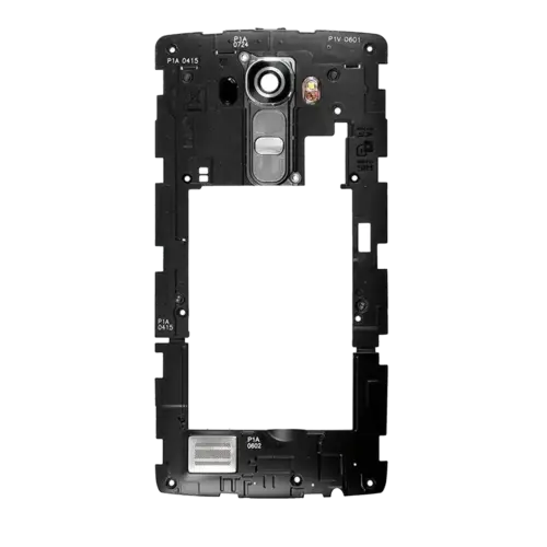 Back Housing Bezel Panel Frame With Power & Volume Button Flex For LG G4 (Black) – Image 3
