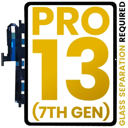 Digitizer For For iPad Pro 13" 7th Gen (2024) (OCA Pre-Installed & Glass Separation Required) (Premium) (Black)