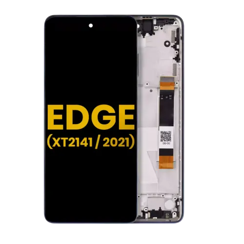 LCD Assembly With Frame For Motorola Edge 5G (XT2141 / 2021) (Refurbished) (Nebula Blue)