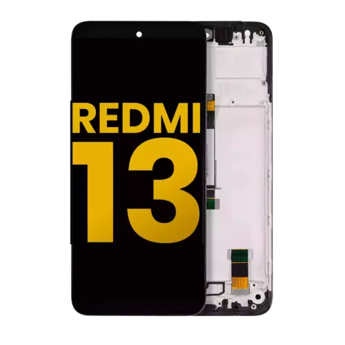 Écran LCD avec cadre pour Xiaomi Redmi 13 4G / Redmi 13 5G / Note 13R (Reconditionné) (Toutes les couleurs)