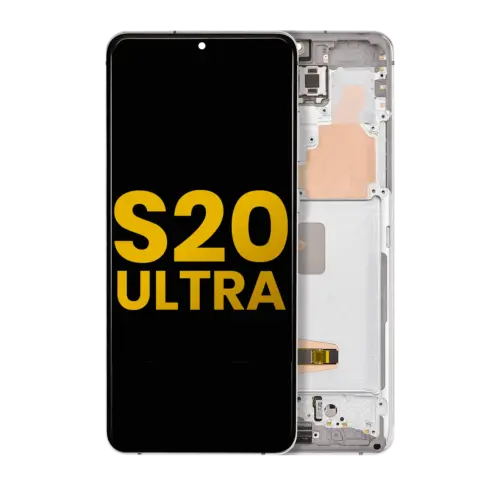 OLED Assembly With Frame For Samsung Galaxy S20 Ultra 5G (Refurbished) (Cloud White) – Image 11