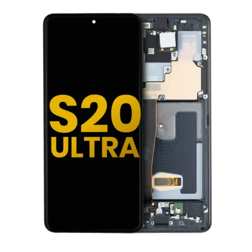 OLED Assembly With Frame For Samsung Galaxy S20 Ultra 5G (Refurbished) (Cosmic Black)
