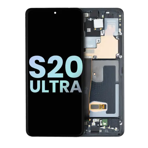 OLED Assembly With Frame For Samsung Galaxy S20 Ultra 5G (Service Pack) (Cosmic Black)