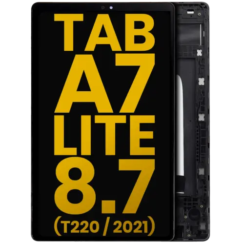 LCD Assembly With Frame For Samsung Galaxy Tab A7 Lite 8.7" (T220) (2021) (WiFi Version) (Refurbished) (Black)