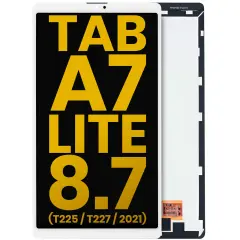 LCD Assembly Without Frame For Samsung Galaxy Tab A7 Lite 8.7" (T225 / T227) (2021) (Cellular Version) (Refurbished) (White)