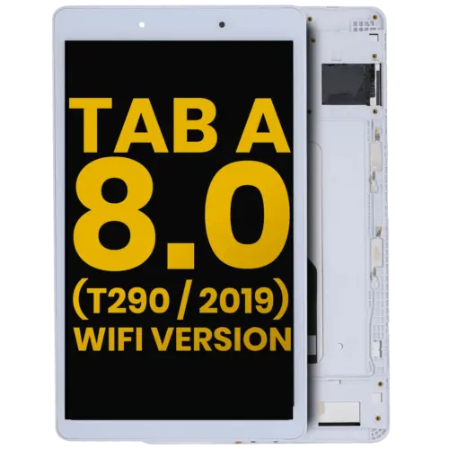 LCD Assembly With Frame For Samsung Galaxy Tab A 8.0" (T290) (2019) (WiFi Version) (Refurbished) (White)