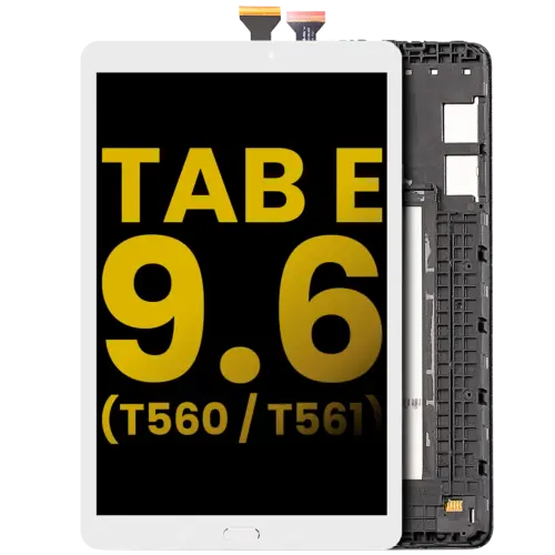 LCD Assembly With Frame For Samsung Galaxy Tab E 9.6" (T560 / T561 / T567) (2015) (Refurbished) (White)