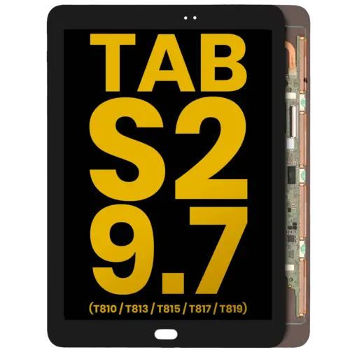 Écran OLED sans cadre pour Samsung Galaxy Tab S2 9,7" (T810 / T813 / T815 / T817 / T819) (2015) (Remis à neuf) (Noir)