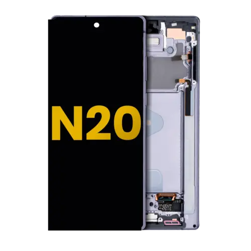 OLED Assembly With Frame For Samsung Galaxy Note 20 5G (Refurbished) (Mystic Gray)