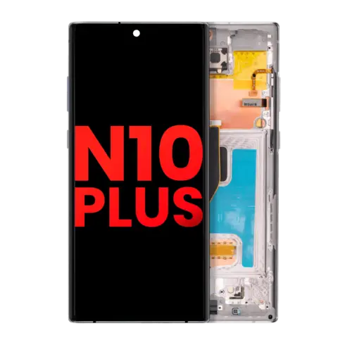 OLED Assembly With Frame For Samsung Galaxy Note 10 Plus / 5G (Aftermarket Plus) (Aura Glow / Silver) – Image 11