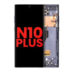 Bloc écran OLED avec cadre pour Samsung Galaxy Note 10 Plus / 5G (compatible qualité supérieure) (Aura Black)