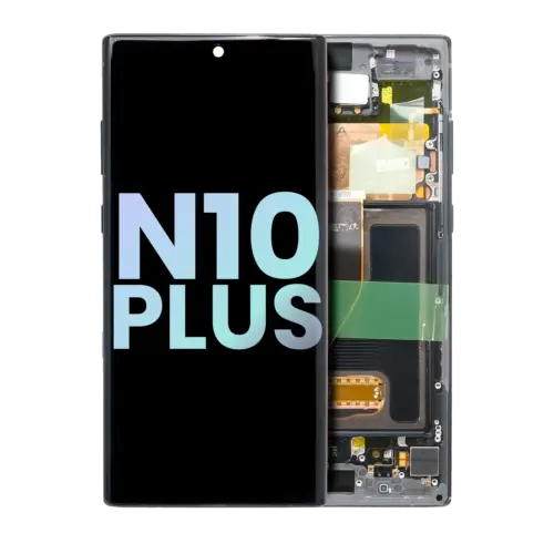 OLED Assembly With Frame For Samsung Galaxy Note 10 Plus / 5G (Service Pack) (Aura Black)