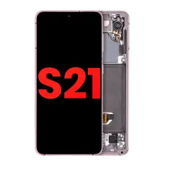 Bloc écran OLED avec cadre pour Samsung Galaxy S21 5G (compatible qualité supérieure) (Phantom Violet)