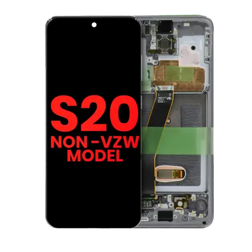 Bloc écran OLED avec cadre pour Samsung Galaxy S20 5G (Non-Verizon 5G UW Frame) (compatible qualité supérieure) (Cosmic Gray)