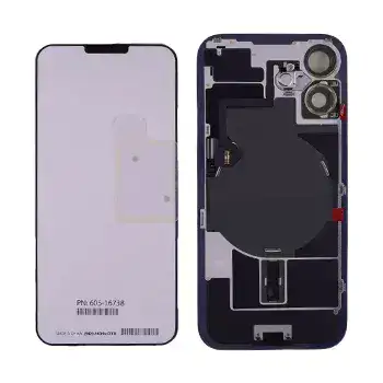 Back Glass w/ MagSafe Magnet & NFC & Flashlight Flex For IPhone 16 Plus (Genuine OEM) (Black)