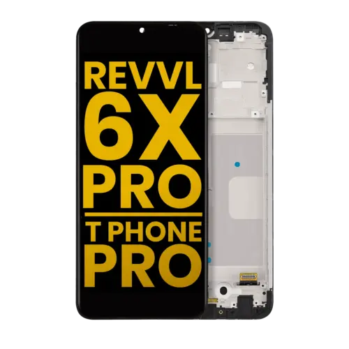 Écran LCD avec cadre pour T-Mobile Revvl 6X Pro 5G / T Phone Pro (reconditionné) (toutes couleurs)