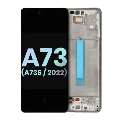 Oled Assembly With Frame For Samsung Galaxy A73 5G (A736 / 2022) (Service Pack) (White)