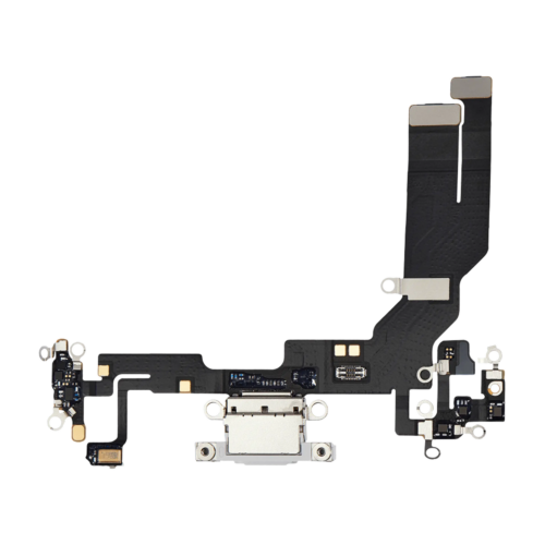 Charging Port Flex Cable With Board For iPhone 16e (Genuine OEM) (White)