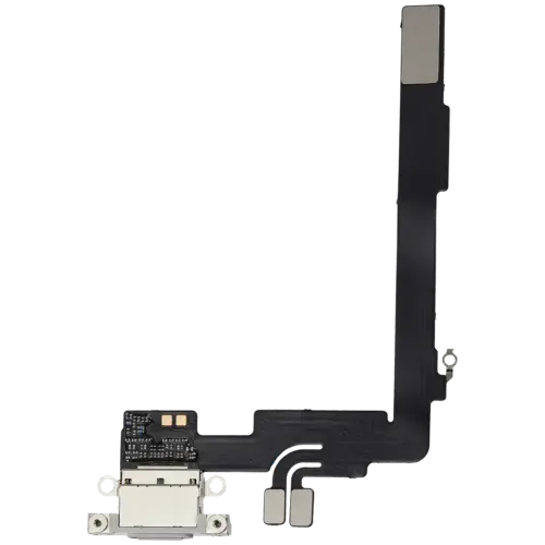 Charging Port Flex Cable With Board For iPhone 16 Pro Max (Genuine OEM) (White Titanium)