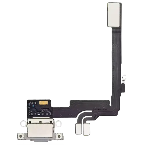 Charging Port Flex Cable With Board For iPhone 16 Pro (Genuine OEM) (White Titanium)