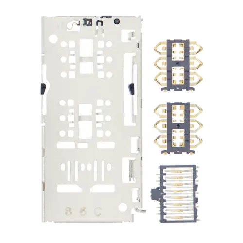 Sim Card Reader For Motorola Moto G8 Power Lite (XT2055 / 2020) / Moto E6S (XT2053-1 / 2020) (4 Piece Set)